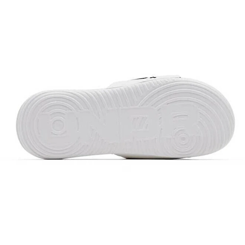 Under Armour Ansa Fixed Men 8 White Black Athletic Slide‎ Sandals 3023761-105